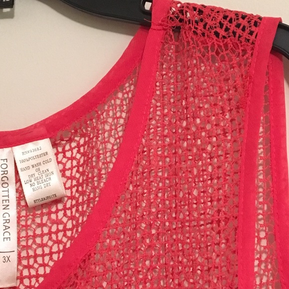 Red Crochet Tank - Picture 4 of 6